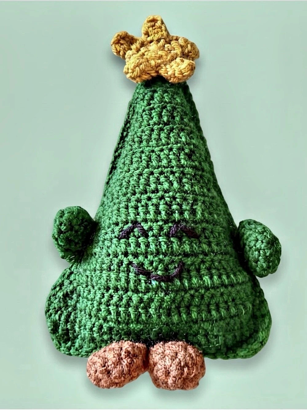 Handmade Crocheted Christmas Tree Plushie | Cute Holiday Decor & Stuffed Toy